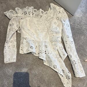 🕊️🌿WOMEN'S WHITE AND CREAM TOP🦩